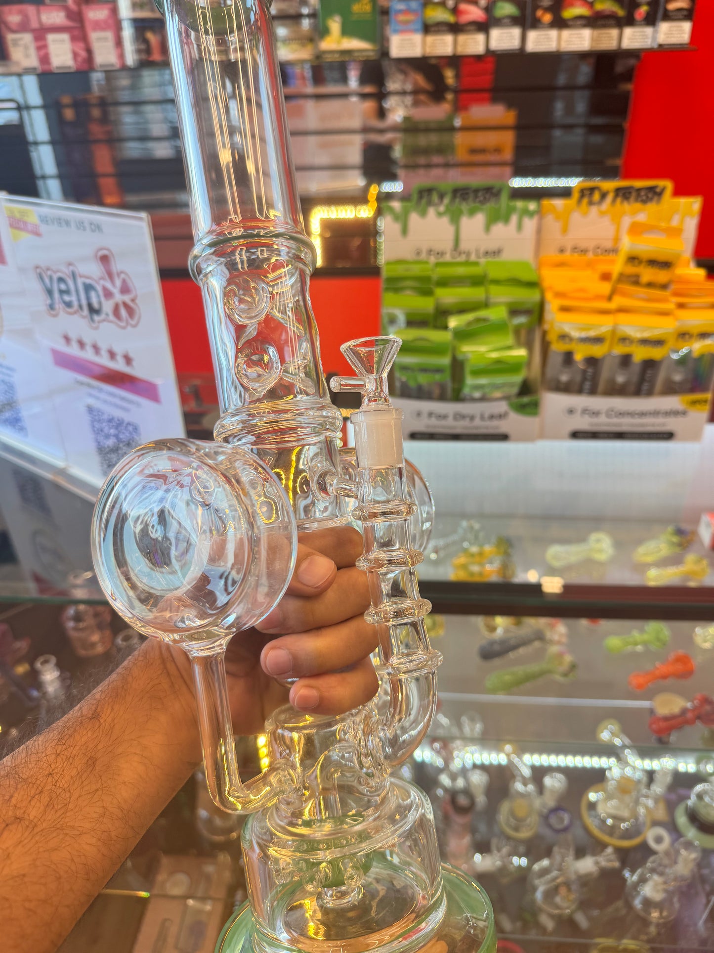 Premium Triple-Chamber Recycler – Spiral Coil & Twin Side Percs