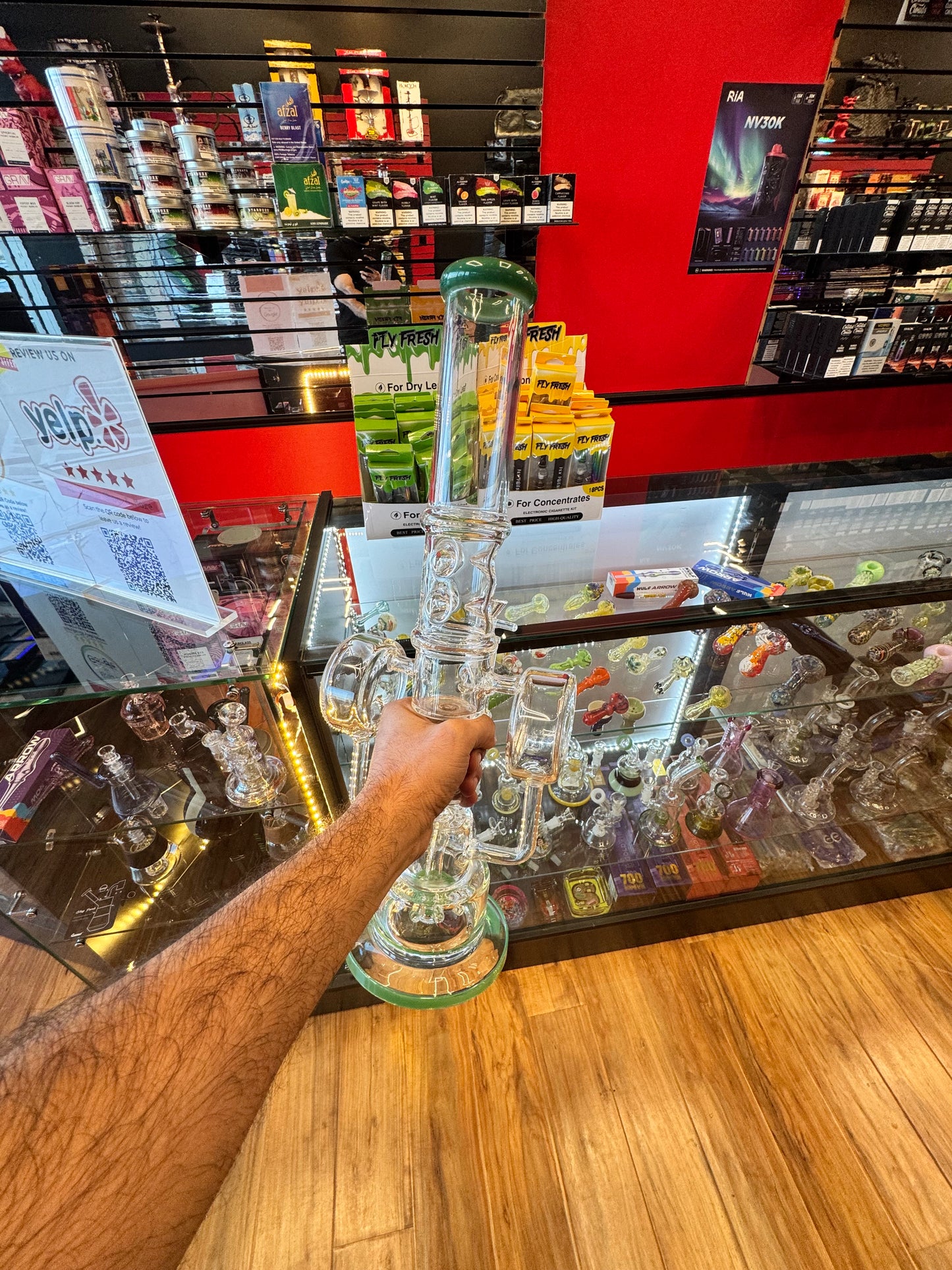 Premium Triple-Chamber Recycler – Spiral Coil & Twin Side Percs