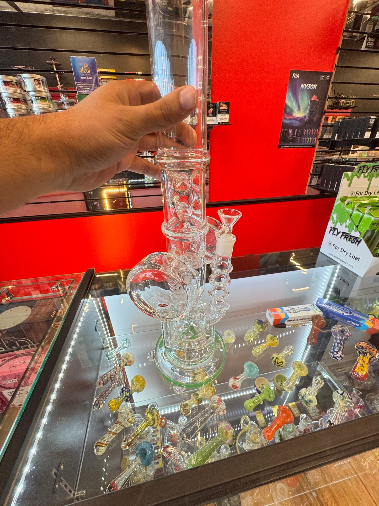 Premium Triple-Chamber Recycler – Spiral Coil & Twin Side Percs