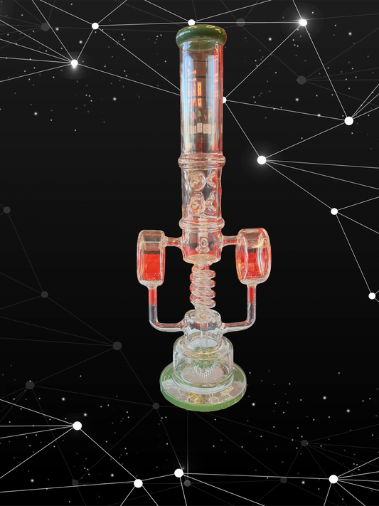 Premium Triple-Chamber Recycler – Spiral Coil & Twin Side Percs